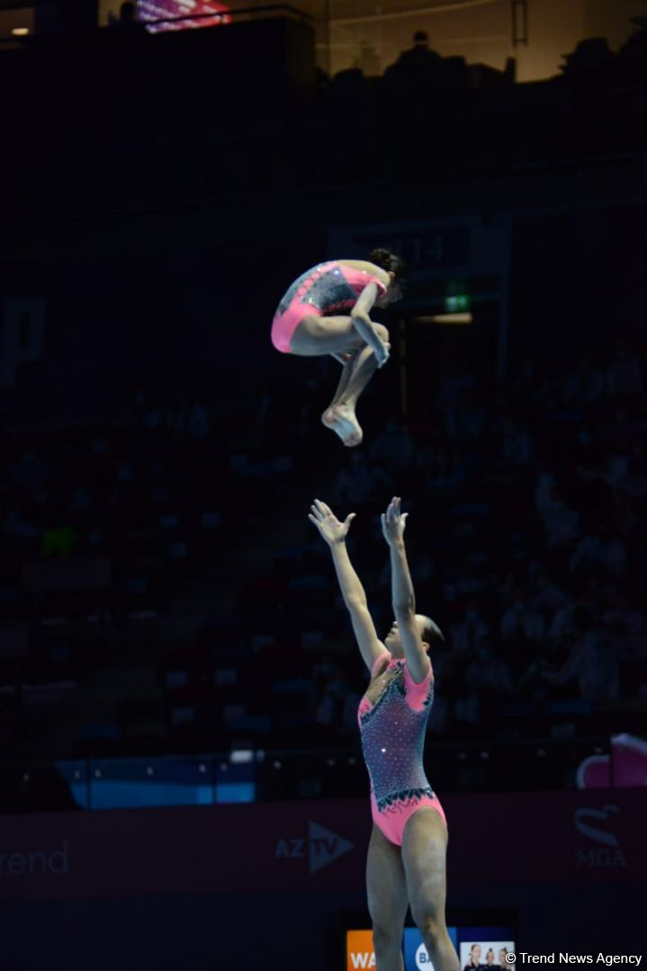 Azerbaijani women's group perform in second qualifying stage of 12th Acrobatic Gymnastics World Age Group Competitions (PHOTO)