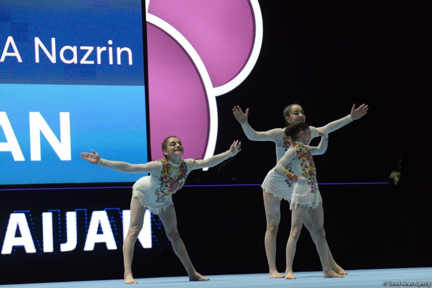 Azerbaijani women's group perform in second qualifying stage of 12th Acrobatic Gymnastics World Age Group Competitions (PHOTO)
