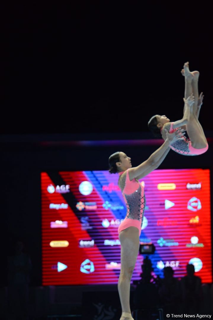 Azerbaijani women's group perform in second qualifying stage of 12th Acrobatic Gymnastics World Age Group Competitions (PHOTO)