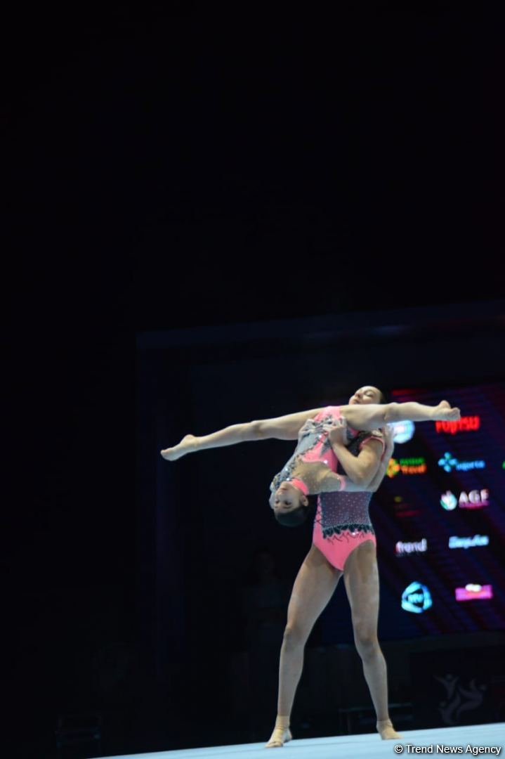 Azerbaijani women's group perform in second qualifying stage of 12th Acrobatic Gymnastics World Age Group Competitions (PHOTO)