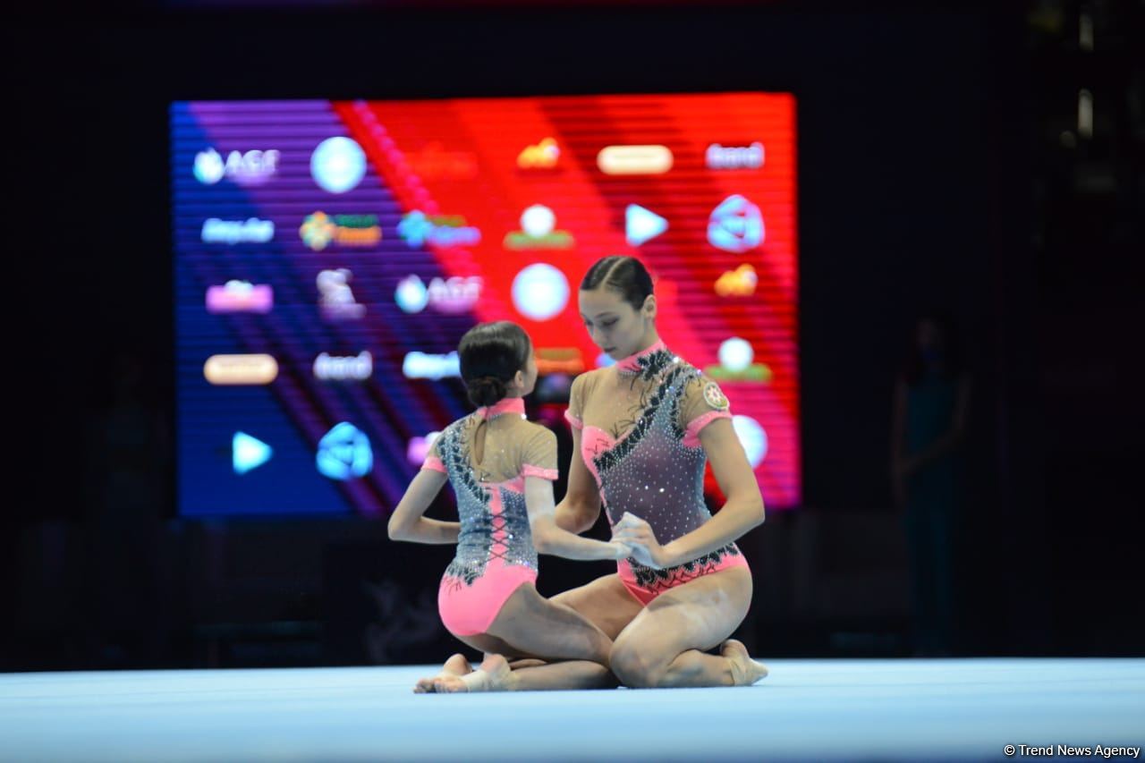 Azerbaijani women's group perform in second qualifying stage of 12th Acrobatic Gymnastics World Age Group Competitions (PHOTO)