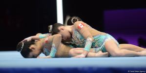 Third day of 12th FIG Acrobatic Gymnastics World Age Group Competitions kicks off in Baku (PHOTO)