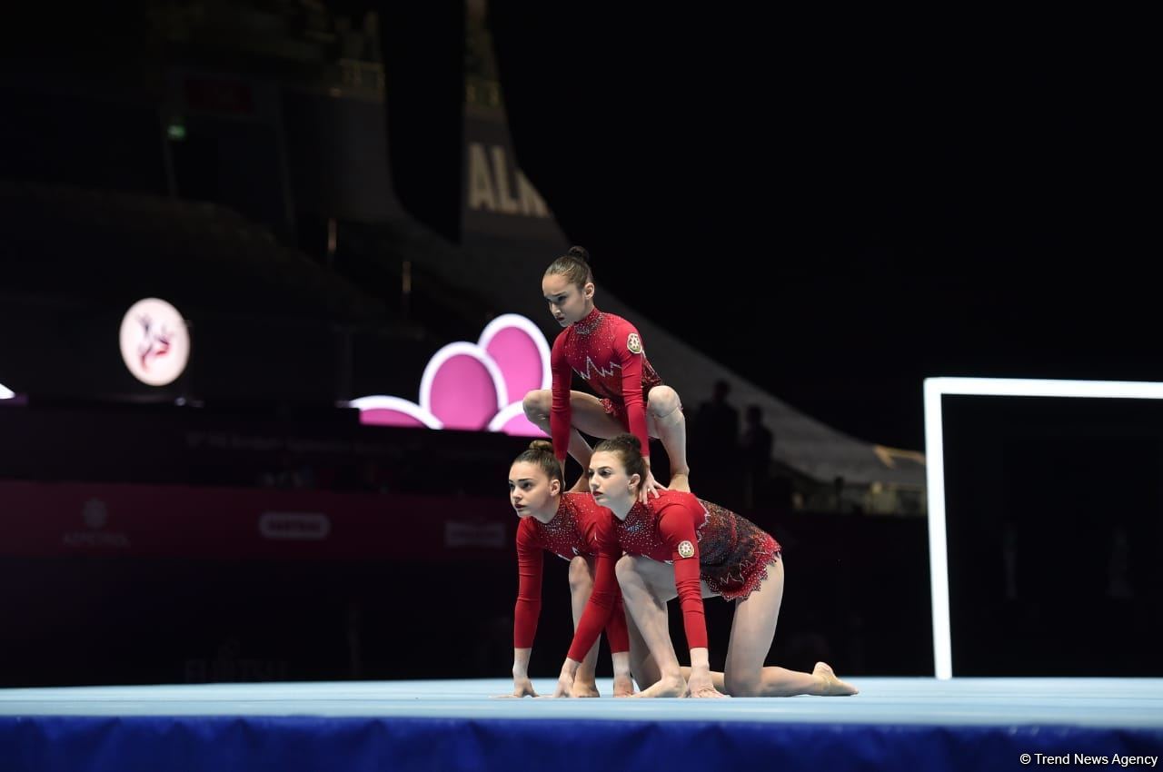 Azerbaijani women's group takes fourth intermediate place at
World Acrobatic Gymnastics Competition (PHOTO)