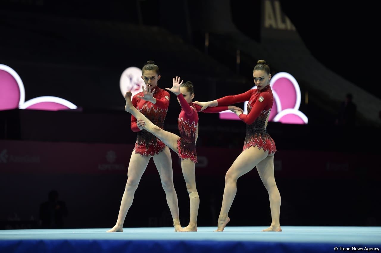 Azerbaijani women's group takes fourth intermediate place at
World Acrobatic Gymnastics Competition (PHOTO)