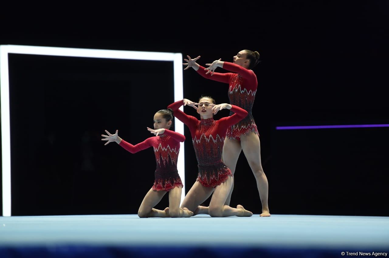 Azerbaijani women's group takes fourth intermediate place at
World Acrobatic Gymnastics Competition (PHOTO)