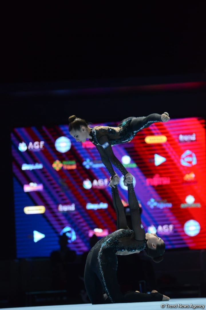 Israeli women's pairs win at Acrobatic Gymnastics World Competitions in Baku (PHOTO)