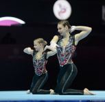 В Баку стартовал заключительный день Всемирных соревнований среди возрастных групп по акробатической гимнастике (ФОТО)