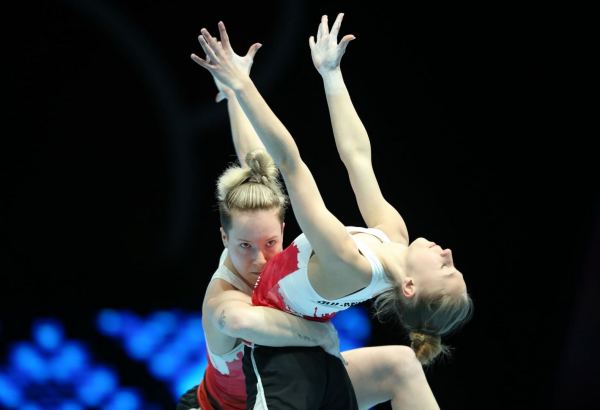 Podium training of participants of 28th FIG Acrobatic Gymnastics World Championships held in Azerbaijan's National Gymnastics Arena (PHOTO REPORT)