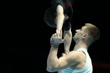 Podium training of participants of 28th FIG Acrobatic Gymnastics World Championships held in Azerbaijan's National Gymnastics Arena (PHOTO REPORT)