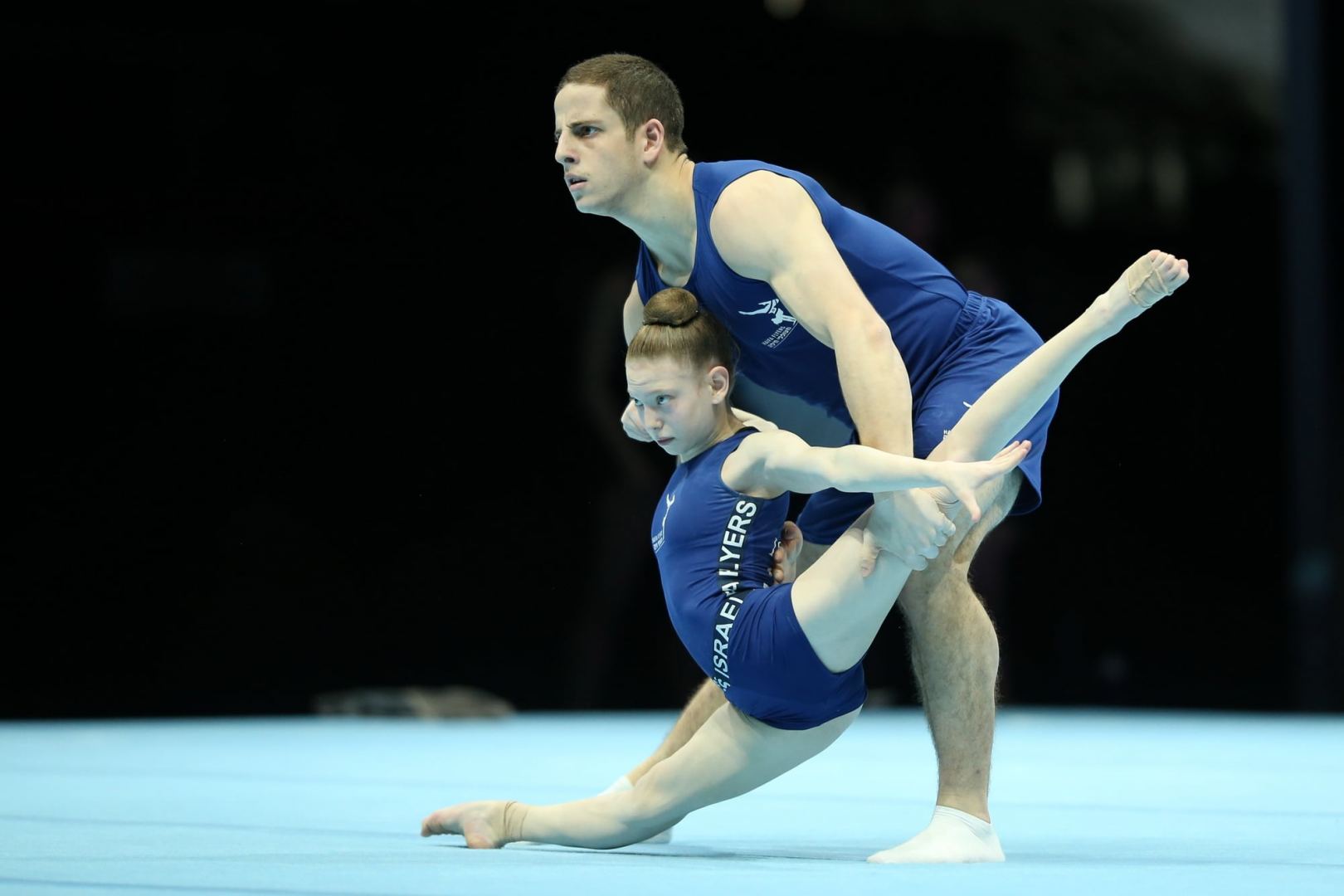 Podium training of participants of 28th FIG Acrobatic Gymnastics World Championships held in Azerbaijan's National Gymnastics Arena (PHOTO REPORT)