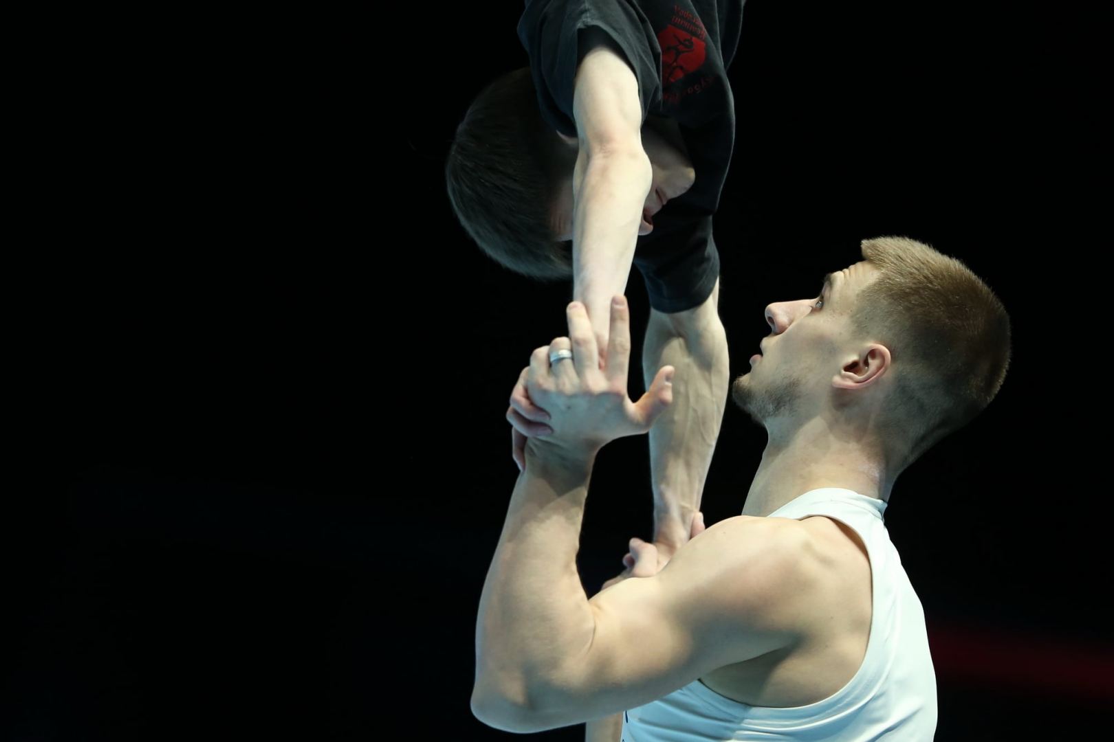 Podium training of participants of 28th FIG Acrobatic Gymnastics World Championships held in Azerbaijan's National Gymnastics Arena (PHOTO REPORT)