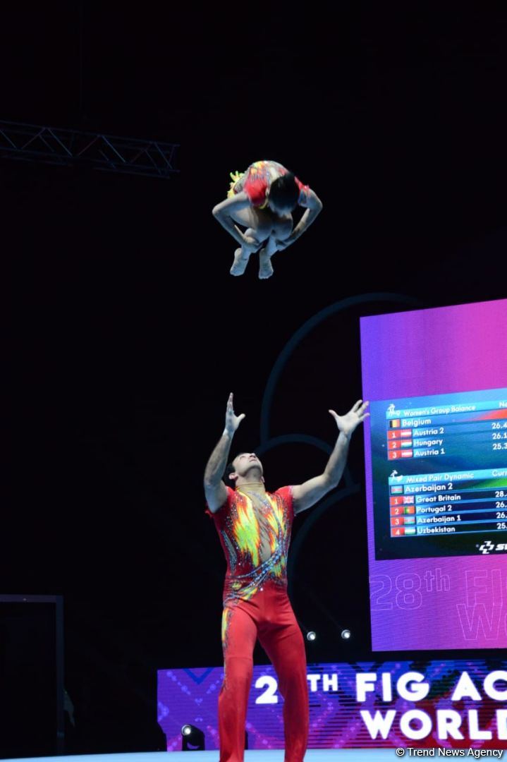 Second day of 28th FIG Acrobatic Gymnastics World Championships starts in Baku (PHOTO)