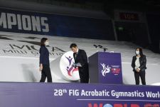 В Баку прошла торжественная церемония закрытия 28-го Чемпионата мира по акробатической гимнастике (ФОТО)