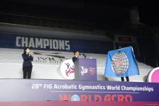 В Баку прошла торжественная церемония закрытия 28-го Чемпионата мира по акробатической гимнастике (ФОТО)