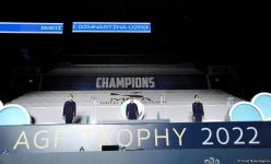 Победители 27-го Чемпионата Азербайджана по художественной гимнастике среди "сениоров"  - церемония награждения (ФОТО)