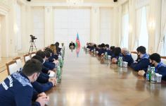 Президент Ильхам Алиев принял участников состоявшегося в Болгарии VII чемпионата Европы по борьбе (ФОТО/ВИДЕО)