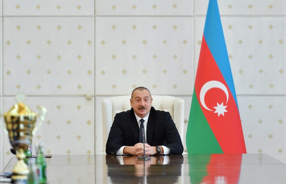 Президент Ильхам Алиев принял участников состоявшегося в Болгарии VII чемпионата Европы по борьбе (ФОТО/ВИДЕО)