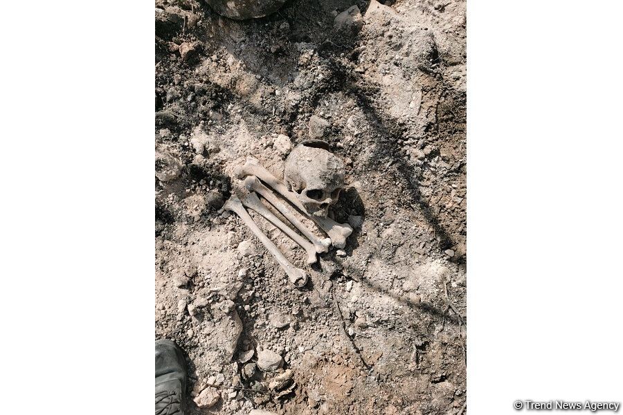 В Агдаме обнаружены останки, похожие на человеческий скелет