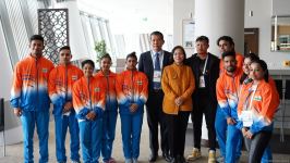 India's ambassador meets with athletes of his country within FIG Artistic Gymnastics Apparatus World Cup in Baku (PHOTO)
