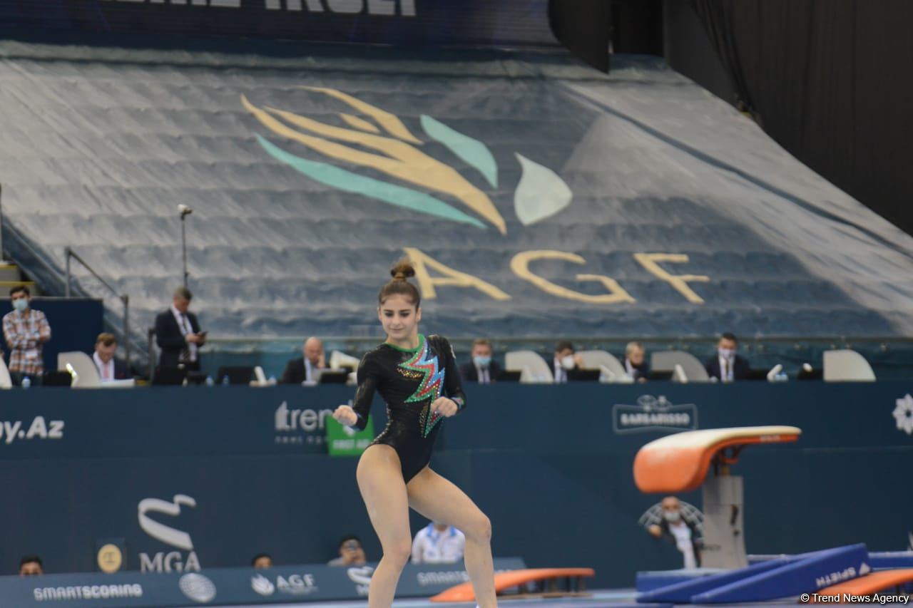 Azerbaijani athletes present floor exercises at FIG Artistic Gymnastics World Cup (PHOTO)