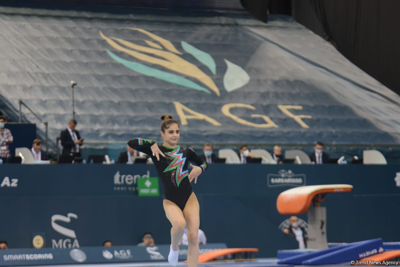 Azerbaijani athletes present floor exercises at FIG Artistic Gymnastics World Cup (PHOTO)