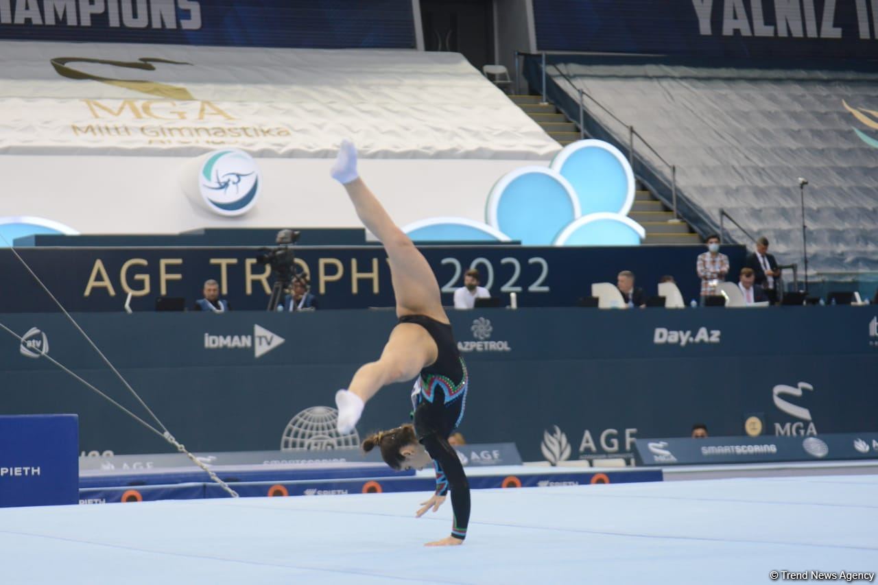 Azerbaijani athletes present floor exercises at FIG Artistic Gymnastics World Cup (PHOTO)