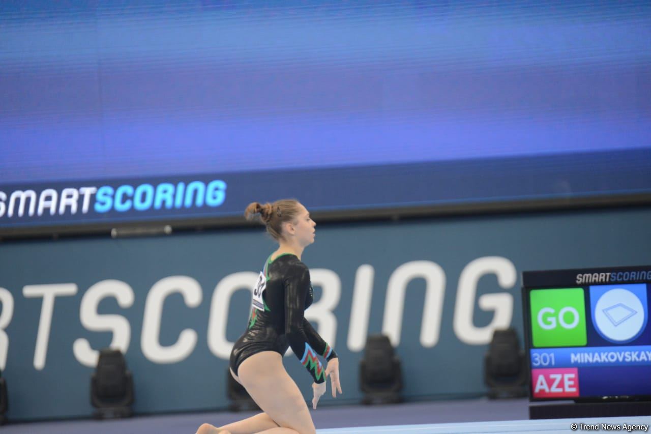Azerbaijani athletes present floor exercises at FIG Artistic Gymnastics World Cup (PHOTO)