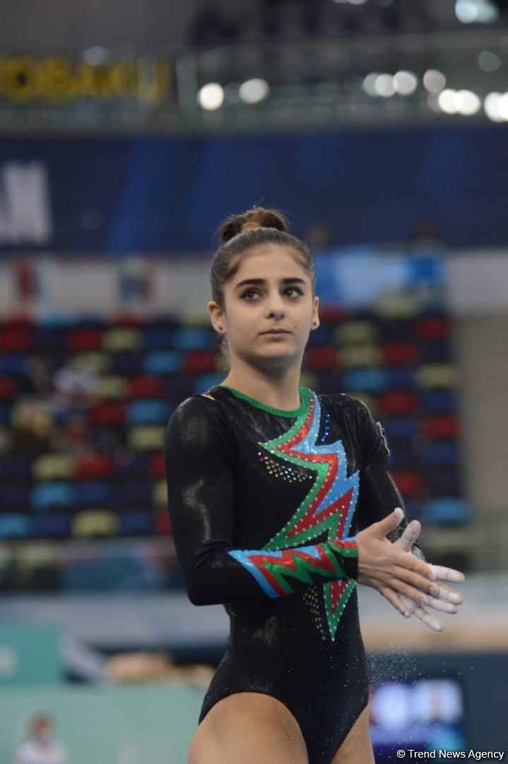 Azerbaijani athletes present floor exercises at FIG Artistic Gymnastics World Cup (PHOTO)