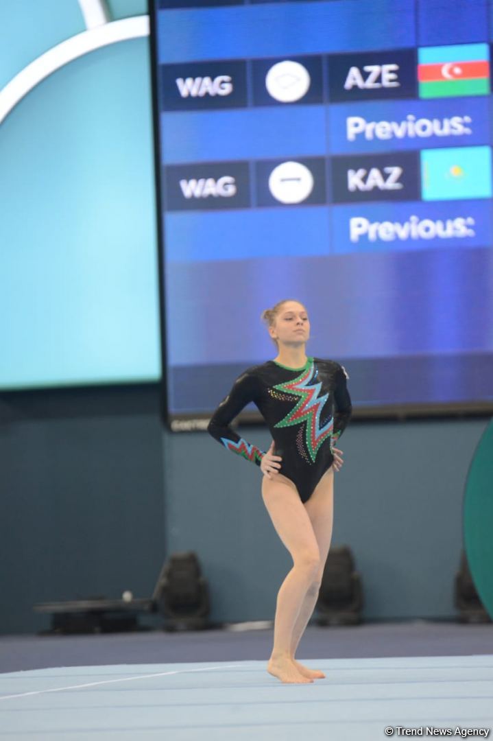 Azerbaijani athletes present floor exercises at FIG Artistic Gymnastics World Cup (PHOTO)