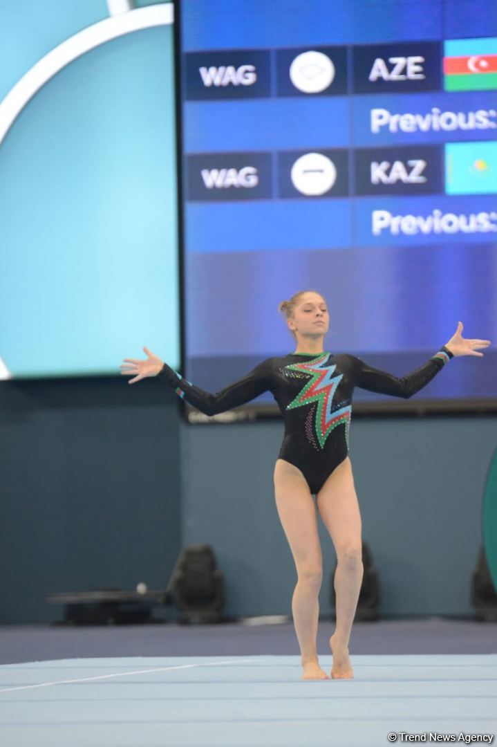 Azerbaijani athletes present floor exercises at FIG Artistic Gymnastics World Cup (PHOTO)