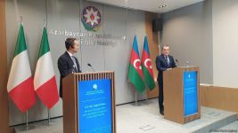 Azerbaijani, Italian FMs hold press conference in Baku (VIDEO/PHOTO)