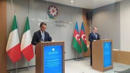 Azerbaijani, Italian FMs hold press conference in Baku (VIDEO/PHOTO)