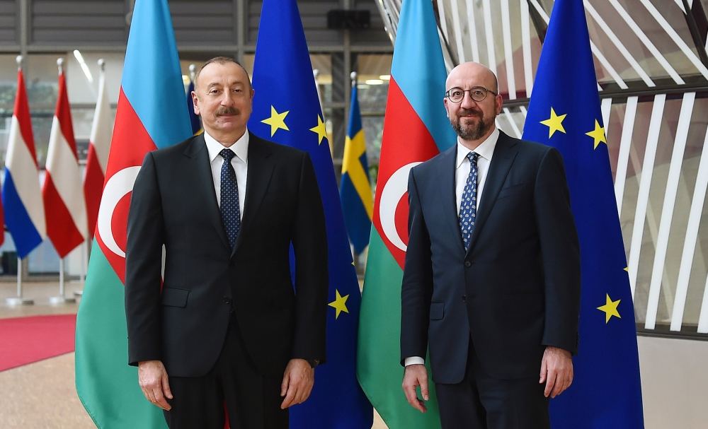 Meeting between President Ilham Aliyev and President of EU Council held in Brussels (PHOTO/VIDEO)