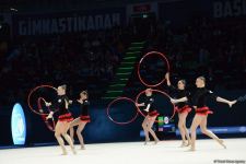 Azerbaijani team takes first place in group exercises with five hoops at World Cup in Baku (PHOTO)