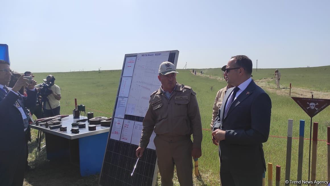 Delegation of representatives of international think tanks familiarize with demining process in Azerbaijan’s Karabakh (PHOTO)