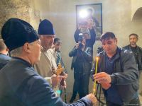 Начался визит представителей Албано-удинской и других христианских общин в Кяльбаджар (ФОТО)