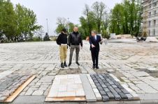 President Ilham Aliyev and First Lady Mehriban Aliyeva view restoration work carried out in administrative building and Shirin Su Bath in Shusha (PHOTO/VIDEO)