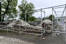 President Ilham Aliyev and First Lady Mehriban Aliyeva view restoration work carried out in administrative building and Shirin Su Bath in Shusha (PHOTO/VIDEO)