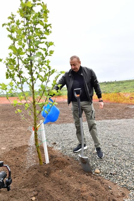 President Ilham Aliyev, First Lady Mehriban Aliyeva visit Fuzuli district (PHOTO)