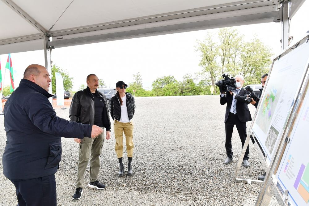 President Ilham Aliyev, First Lady Mehriban Aliyeva visit Fuzuli district (PHOTO)