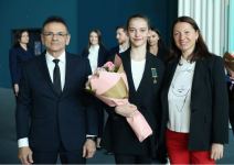 Азербайджанские гимнастки награждены юбилейной медалью "15-летие министерства оборонной промышленности (2005-2020)" (ФОТО)