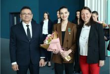 Азербайджанские гимнастки награждены юбилейной медалью "15-летие министерства оборонной промышленности (2005-2020)" (ФОТО)