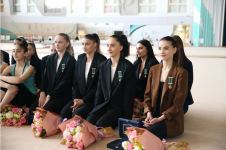 Азербайджанские гимнастки награждены юбилейной медалью "15-летие министерства оборонной промышленности (2005-2020)" (ФОТО)