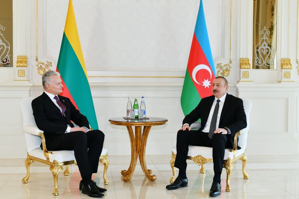 Azerbaijani, Lithuanian presidents hold meeting (PHOTO/VIDEO)