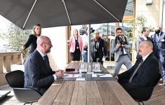 President Ilham Aliyev held one-on-one meeting with President of European Council Charles Michel (PHOTO/VIDEO)