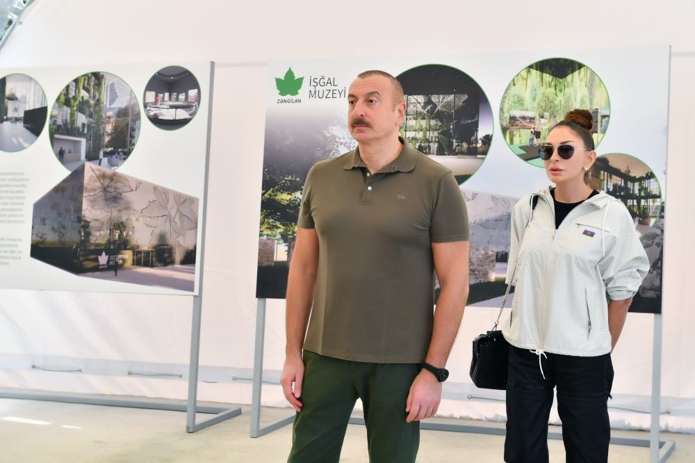 Президент Ильхам Алиев и Первая леди Мехрибан Алиева приняли участие в церемонии закладки фундамента музеев Оккупации и Победы в Зангилане (ФОТО/ВИДЕО)