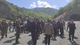 Diplomats get familiarized with tunnel construction work in Azerbaijan's Kalbajar (PHOTO)