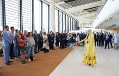 Вице-президент Фонда Гейдара Алиева Лейла Алиева приняла участие в открытии выставки «Мои моря, мои океаны» в Женеве (ФОТО)