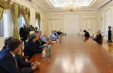 President Ilham Aliyev receives co-chairs and board members of Nizami Ganjavi International Center (PHOTO)