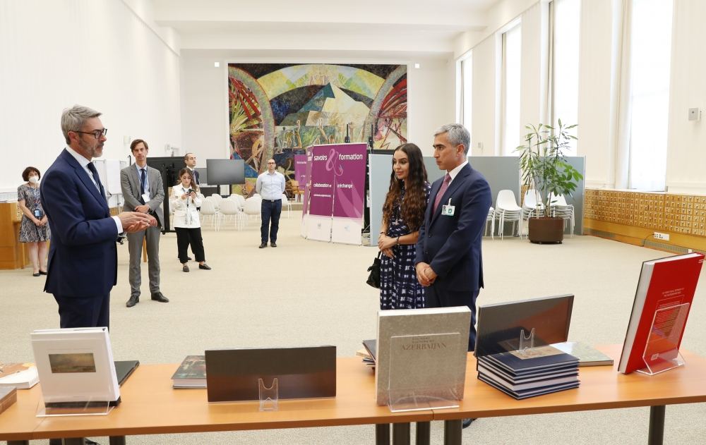 Вице-президент Фонда Гейдара Алиева Лейла Алиева приняла участие в открытии выставки «Мои моря, мои океаны» в Женеве (ФОТО)
